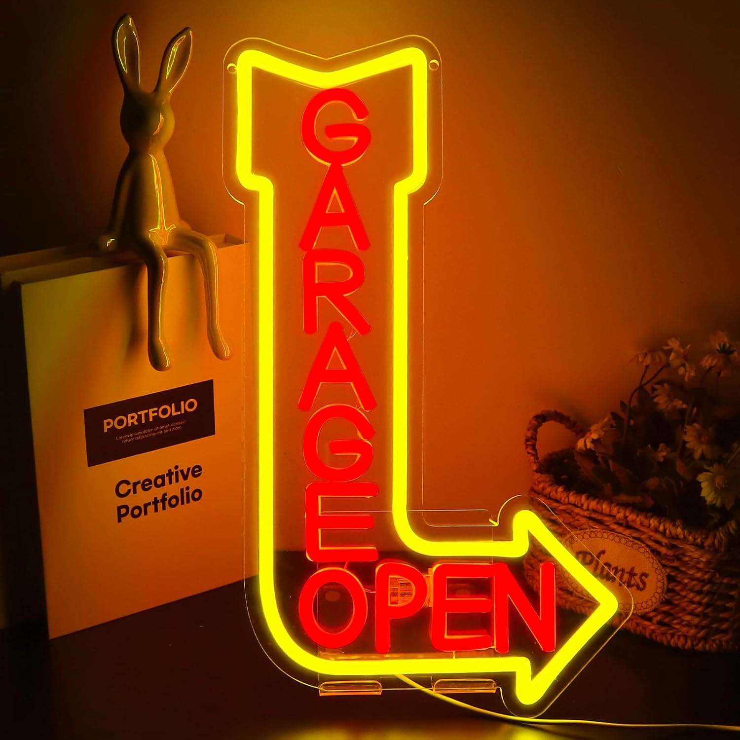 Auto Repair Shop Open Today - ﻿ Insegna al Neon 'Garage Open'